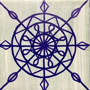 *SOLD* Original GoodVibeGoda Mini Handmade Acrylic Mandala Painting